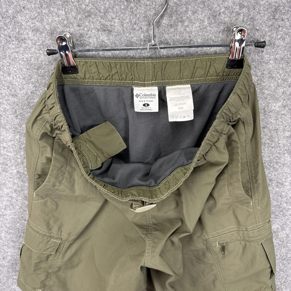 Columbia Mens Olive Green Nylon Cargo Hiking Shorts Size S‎ 9 Inseam AM4468
